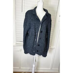 Karen Scott Women's XL Navy Blue Wool Blend Cardigan Sweater